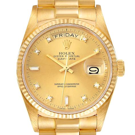 rolex day date president gold replica|rolex presidential 18k solid gold.